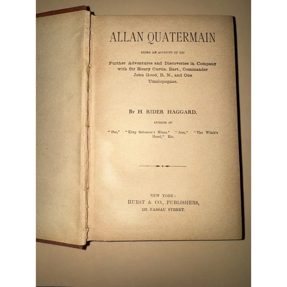 Allen Quartermain - Arlington Edition Antique - Hurst & Co By H Rider Haggard